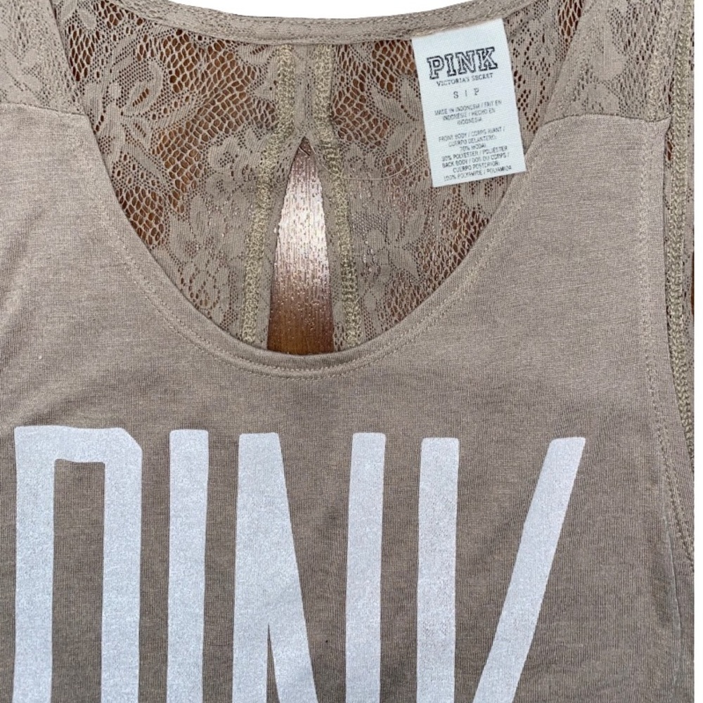 VS Pink Lace Tank - Picture 2 of 5